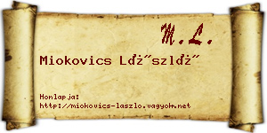 Miokovics László névjegykártya